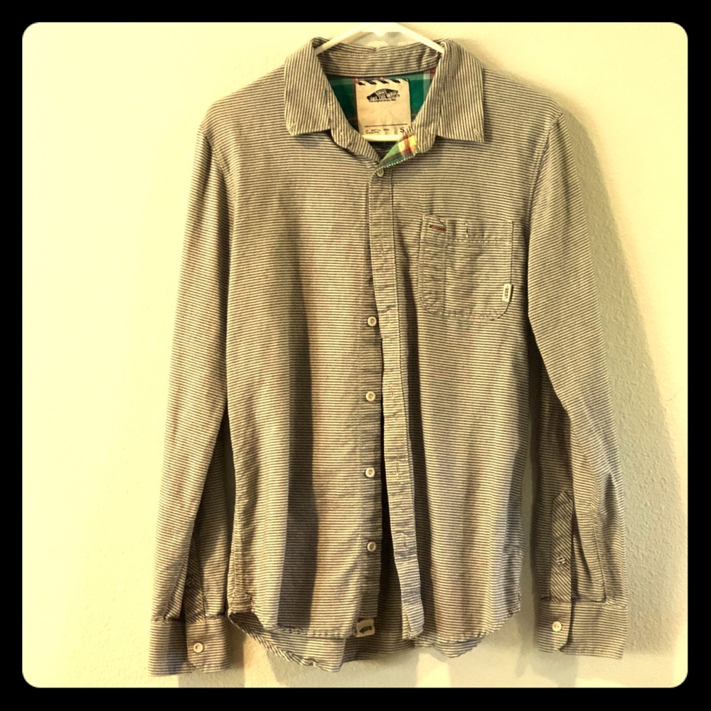 Men’s small vans long sleeve button up shirt